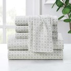 Purely Organic 100  Turkish Organic Cotton Sheet Set Queen Sierra Foulard Sage