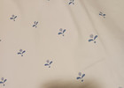Laura Ashley Bembridge Curtains Cream Blue  Pinch Pleated Lined 1 Pair 2 Panels