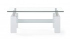 43  Clear And White Glass Coffee Table With Shelf