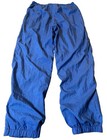 Vtg 80s Nylon Parachute Joggers Mens Track Pants Sz L Blue Ankle Zip Hong Kong