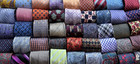 Lot 35 Pc All Silk Mens Neckties Multicolor Quilting Craft Holiday Art Lots