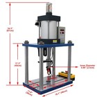 2866lb Pneumatic Punch Press Machine Four Columns Two Boards 0 98  Hole Dia 