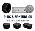 Round Tubing Plugs Black Ldpe Snap-in End Caps Steel Tube Inserts Select Size