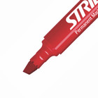 Stride Stridemark Tank Permanent Marker  Broad Chisel Tip  Red  12 pack