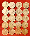 1923-p  Us Peace Silver Dollar  roll Of 20 Coins  A