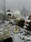 Vintage Mixed Lot Of 18 Christmas Ornaments - Glass  Metal  And Ceramic