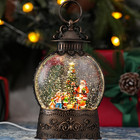 Snow Globe With Santa Claus Light Up Christmas Snow Globes With Music Timer Usb