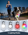 Dog Lights For Night Walking  2 Packs Led Collar Light  4 Modes Light For Walkin