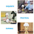  2 Pcs Miniature Dollhouse Lights Battery Operated Lamp Table Charming