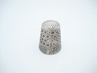 Antique Sterling Silver Sewing Thimble Circle Greek Key Pattern