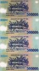 Two Million Vietnamese Dong - 4 X 500k Vnd - Authentic Polymer Notes - Us Seller