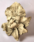 Unbranded Man Woman Face Woodsy Leaf Mask Mythical Cast Hanging Wall Decoration