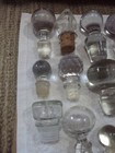 Lot Of 16 Vintage Crystal   Glass Bottle Decanter Stoppers   Bottle Stoppers