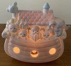 Noah s Ark Porcelain Night Light Lamp Vintage 1992 Enesco Baby Nursery Animals