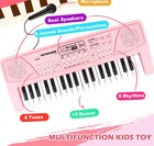 Kids Piano Toys  37 Keys Musical Keyboard For Toddler With Microphone