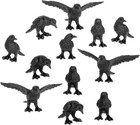 Itty Bitty Black Crows  bag Of 12  - Realistic Bird Figurines - Archie Mcphee