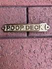 Shore House Brass Sign   Poop Deck Door Plaque  Nautical Ship Boat Beach Decor 