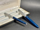 Nos Parker 51 Aerometric Fountain Pen   Bp Set Blue Argentina  bfp615 