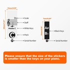 Piano Keyboard Stickers For 88 76 61 54 49 Keys  Transparent And Removable Pi   