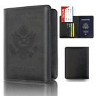 Anti-theft Rfid Blocking Leather Passport Holder Id Credit Card Cover Wallet Usa