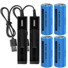 Lot 26650 Battery Flat Top 3 7v Rechargeable Batteries For Flashlights