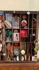 Vintage Printers Letterpress Tray Shadow Box With Curio Collectibles  3