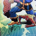 Jim Starlin Signed Thanos Art Print Spider-man Thing Marvel Poster Tony Fleecs
