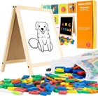 Magnetic Letters And Numbers With Easel For Kids- 133 Pieces