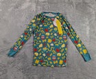 Little Sleepies Pajama Set Kids 12-14 Blue Pasta Print Bamboo Lunaluxe Jersey