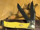 Rough Rider Classic Carbon Yellow 2 Blade Folding Hunter 5 1 4  Knife Rr1742