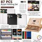 87 Pcs Acrylic Paint Set With Tabletop Art Easel  3-drawer Storage Box