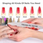 10 Pcs Rough Nail File 100 180 Grit  Heavy Duty Nail Files For Acrylic natural N