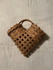 Handmade Heart-shaped Woven Wicker Wall Pocket Basket With Handle Primitive