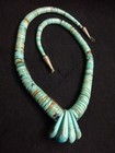 Stunning Turquoise Antique Heishi Jacla Drop Bead Necklace Royston Turq Very Old