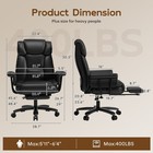 Ergonomic Executive Office Chair Leather Computer Desk Chair Footrest Big People