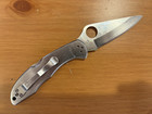 Spyderco Delica 4 Folding Knife C11p Plainedge Vg10 Blade Stainless Steel Handle