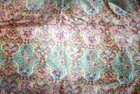 Vintage Mid Century Two Side Print 100  Silk Fabric  Bty  41  Width