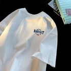 Men s Oversized Loose Letter Print Short Sleeve Round Neck Casual T-shirts