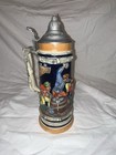 Vintage Gerz German Beer Stein W pewter Lid Tavern Scene Relief 13    Excllnt Cond