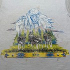 Vintage 90s Wolves Native American Headdress Tribal Graphic T-shirt - Size Large
