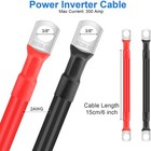 6pcs 2 Awg Battery Cable  15cm Automotive Battery Cable