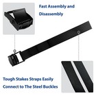 Tradesparker Trampoline Stakes   Anchors Kit With 6 Strong Belts  Heavy Duty Cor