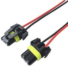 2pcs 9140 9145 H10 Female Connector Socket For Fog Light Wiring Pigtail Harness