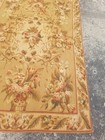 Vintage French Floral Needlepoint Handmade Multicolor Rug Wool Carpet 188x118 Cm