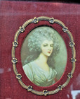 Vintage New Orleans Andrews Antiques Shadow Box Portrait Miniature Velvet Frame