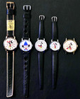 Vintage Disney Mickey Mouse Wind-up Watch Lot Of 5   All Run Need Adjustment