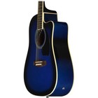 Ibanez Performance Pf15ece Ae Guitar  Transparent Blue Sunburst High Gloss