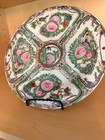 Vintage Macau Chinese Porcelain Plate 10    Hand Painted Famille Rose