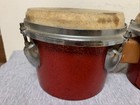 Vintage 1960   s Percussion Red Sparkle Bongo Drums