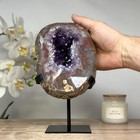 Beautiful Amethyst Geode With Unique Quartz Shell  Mws1729